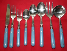 Lifetime PARIS SPLENDOR LIGHT BLUE Stainless Korea Silverware CHOICE Flatware