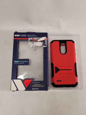 Wow Case Simple & Fashion Compatible With LG Aristo 2/3 Red - WOW-19348