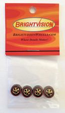 4 Brightvision Redline Wheels 4 Medium HK GOLD Chrome Bearing Style Wheels