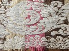 Antique Primitive Textural Loom Wool Linen Fabric Coverlet Pc #2- Rose Brown -