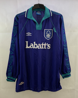 Nottingham Forest Match Issue Woan 14 L/S Away Shirt 1993/95