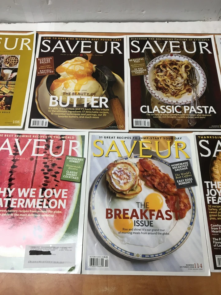 2008 SAVEUR MAGAZINE LOT OF 9 ISSUES 108 to 116 complete year - Image 3 of 4