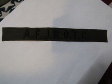 MILITARY PATCH NAME TAPE SEW ON OD GREEN COMBAT USED WITH A.F. JROTC
