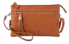 Women's Lightweight Multi Compartment Wristlet Clutch Wallet Crossbody Bag - ...