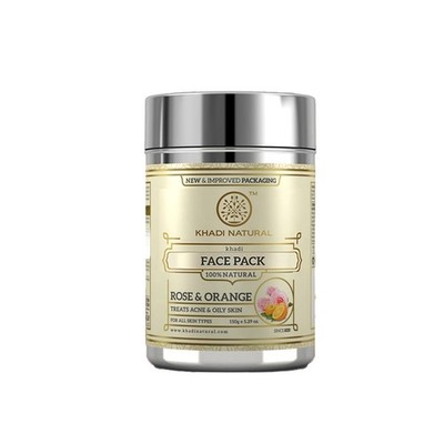 Khadi Natural Rose & Orange Face Pack | Herbal Face Pack for Glowing & Fresh