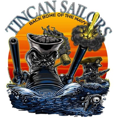 US Navy Tin Can Sailors Destroyer Backbone of  3-18 Inch Custom Decal Sticker