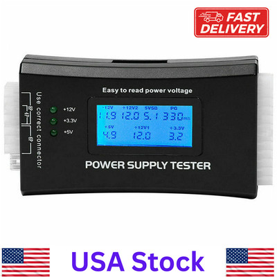 20+4 Pin LCD Power Supply Tester for ATX, ITX, BTX, PCI-E, SATA, HDD