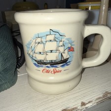 Very Nice Vintage Old Spice Shaving Mug With Ship Grand Turk Design No Chips