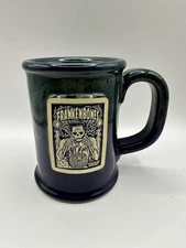 Bones Coffee FRANKENBONES Coffee Cup Mug Green Glaze Sunset Hill Pottery