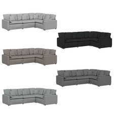 Modulares Sofa Balkonsessel Lounge Couch Schlafsofa Ecksofa mit Kissen Stoff