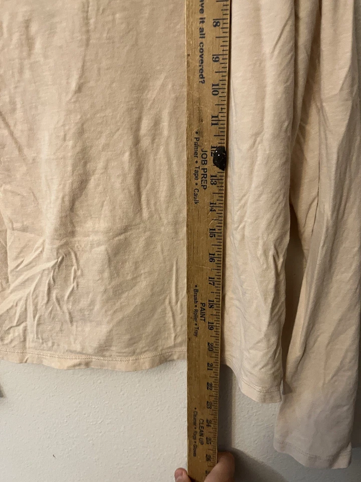 Top Henley Aerie Fit Manga Larga Tejido Cierre Botón Mediano Beige Foto 4 de 4