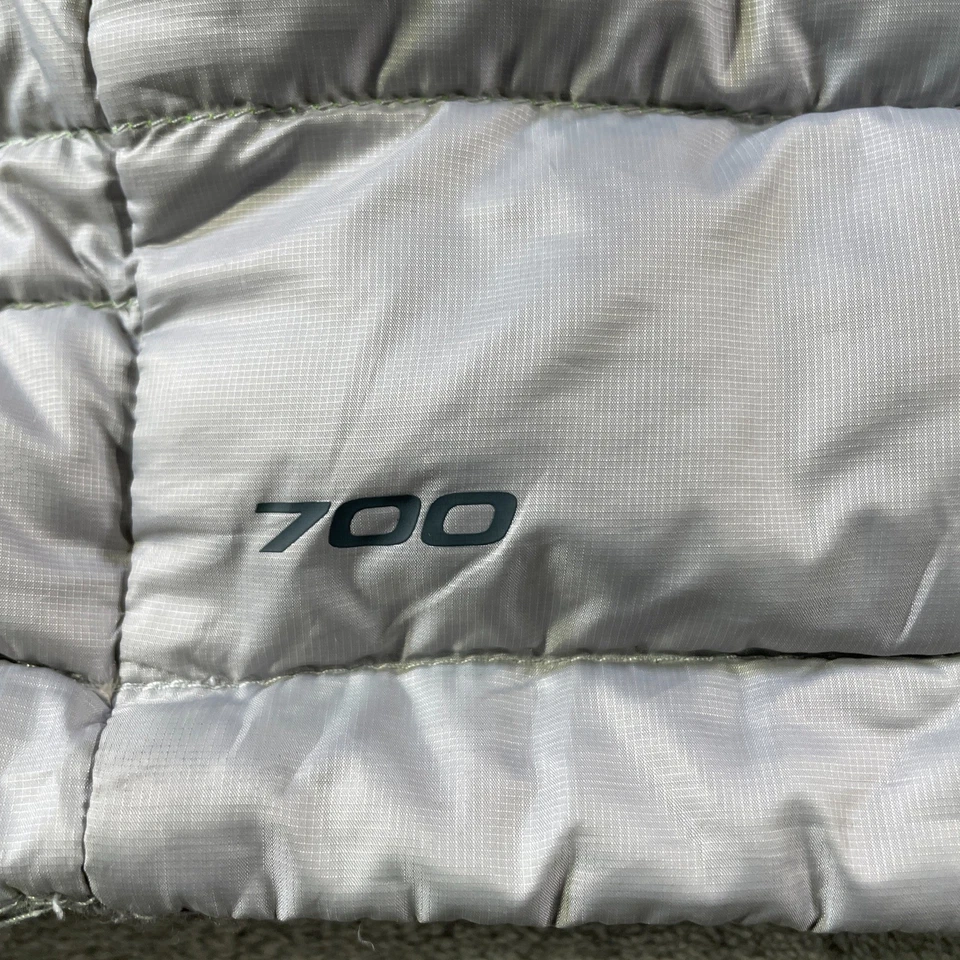 The North Face 700 Down Filled Vest Mens XXL Gray Neon Green Lightweight Puffer - Image 3 of 4