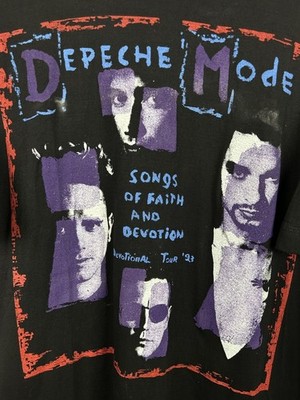 90s Vtg Depeche Mode Devotional Tour 1993 Black Unisex T-shirt KH13799