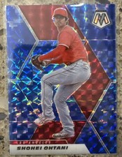 2021 Panini Mosaic / Shohei Ohtani / #179 /  Blue Camo Mosaic Prizm