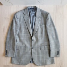 Brooks Brothers 1818 Sport Coat Mens 41R Gray Wool Madison Windowpane Blazer