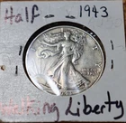 1943 Walking Liberty Half Dollar Fine Details 90% Silver Coin