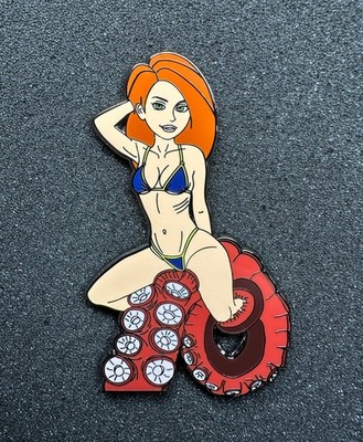 Kims Tentacle Ride Blue  Waifu Lewd Pin