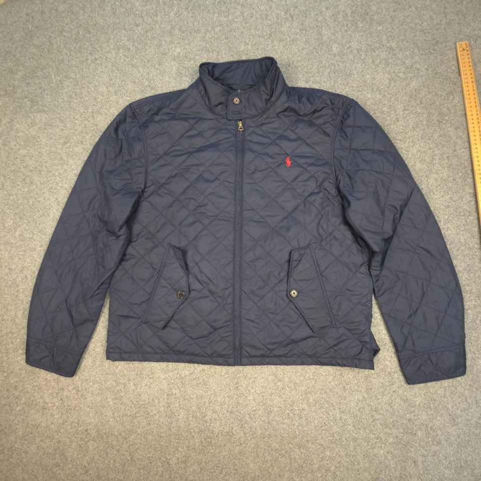 Ralph Lauren Jacket Mens XLARGE blue quilted puffer Long Sleeve Full Zip Size XL - Image 2 of 4