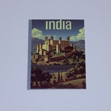 India Sticker Fort Castle Country Tour Travel Art Decal Vinyl Souvenir Tc9