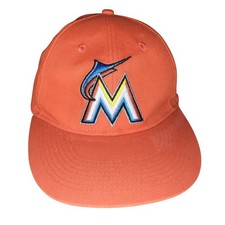 Miami Marlins OC Sports Team MLB Orange Adjustable Baseball One Size Cap Hat