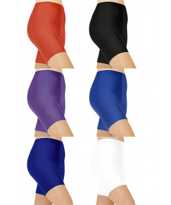 Glänzende Damen-Radshorts aus Lycra Stretch Fitnessstudio Yoga Tanz Fitness Activewear
