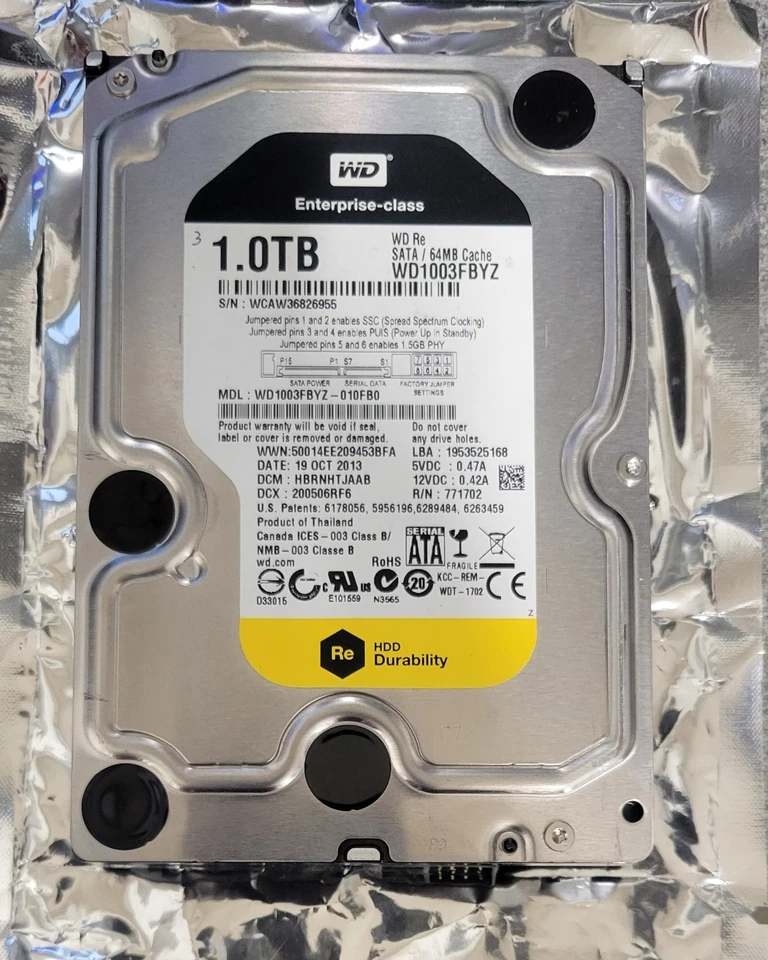 Western Digital Raid Edition 1TB 3,5" SATA Festplatte 7200upm WD1003FBYZ