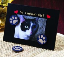 Magnet CAT Paws Frame So Purrr-fect PHOTO FRAME STAND or Wall Picture Frame
