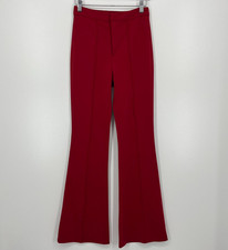 Jealous Tomato Pants Women's Size S Red Solid Flared Stretch