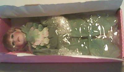 VTG Paradise Galleries  Emerald Isle Fairy Porcelain Doll 14  NEW by Linda Mason