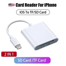TF SD Card Adapter Camera Reader 2 In 1 For iPhone 14 13 12 11 X XS XR 8 7 iPad