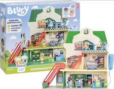 Bluey and Bingo Supermarket Playset with Escalator Grocery Store  Sounds New