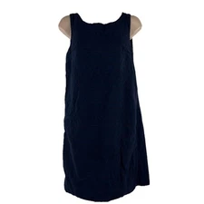 Annalee + Hope Shift Dress Women's Large Above Knee Sleeveless Shift Navy Blue