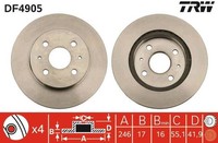 TRW Bremsscheibe Vorne FüR Daihatsu Passend FüR Subaru