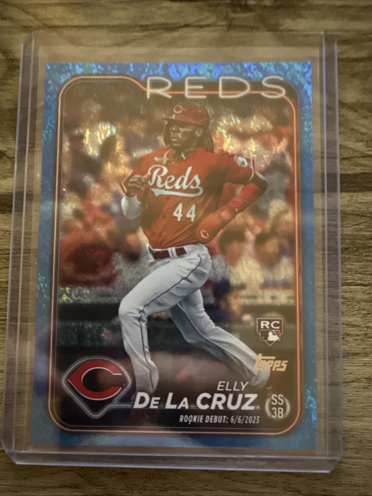 2024 Topps Update Elly De La Cruz Blue Holo Foilboard /999 Rookie Debut #US350