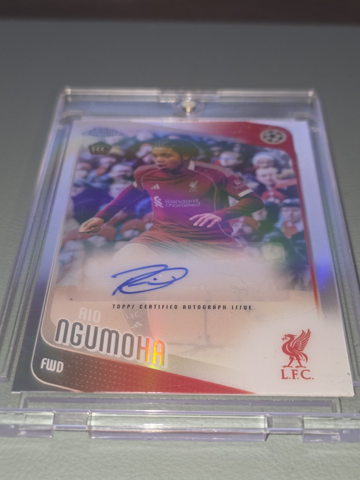 2025-26 Topps Chrome Rio Ngumoha RC Auto Refractor view 5