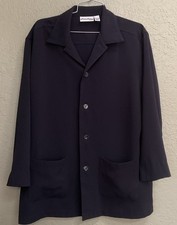 Chico  s Private Edition Womens Sz 2 Black Button Up Lightweight Jacket Blazer