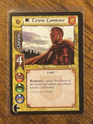 2005 GAME OF THRONES CCG WINTER EDITION TYWIN LANNISTER R 28