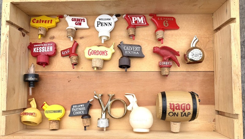 Lot 3 of 17 Vintage Figural  Spout Stoppers Whiskey Liquor Bottle Topper Barware