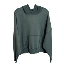 American Eagle Size Large Green Oversized Hoodie Sweater Lounge Casual Stretch