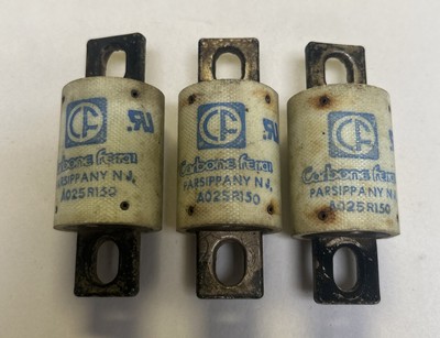 CARBONE FERRAZ,A025R150,FUSE 150A 250V LOT OF 3