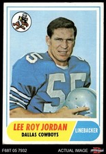1968 Topps #207 Lee Roy Jordan Cowboys Alabama 4.5 - VG/EX+