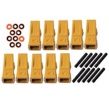 10 PK 1U3202 Bucket Teeth with Pins 8E6208 Retainers 8E6209 for J200 Series