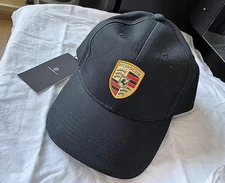 Porsche Official Crest Black Baseball Cap – Sports Hat Unisex Adjustable NWT