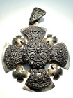 Jerusalem 951 Silver Filigree Jerusalem Cross Pendant High Purity Holy Land 22g — photo 1