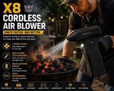X8 Cordless Air Blower 6-Speed Rechargeable Powerful Duster LED Flashlight USB-C