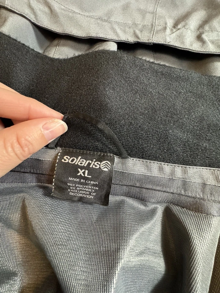 Solaris Solaris Solatshell Chaqueta Abrigo Para Hombre XL Cremallera Capucha Ventilación Gris ¡Calidad Usada en Excelente Condición!! Foto 3 de 4
