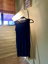 Everlane the luxe drape lyocell muscle tank dress navy xs