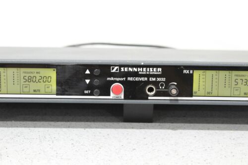 Sennheiser EM 3032-U Dual UHF Wireless Microphone Mikroport Receivers 561-596MHz - Picture 3 of 8