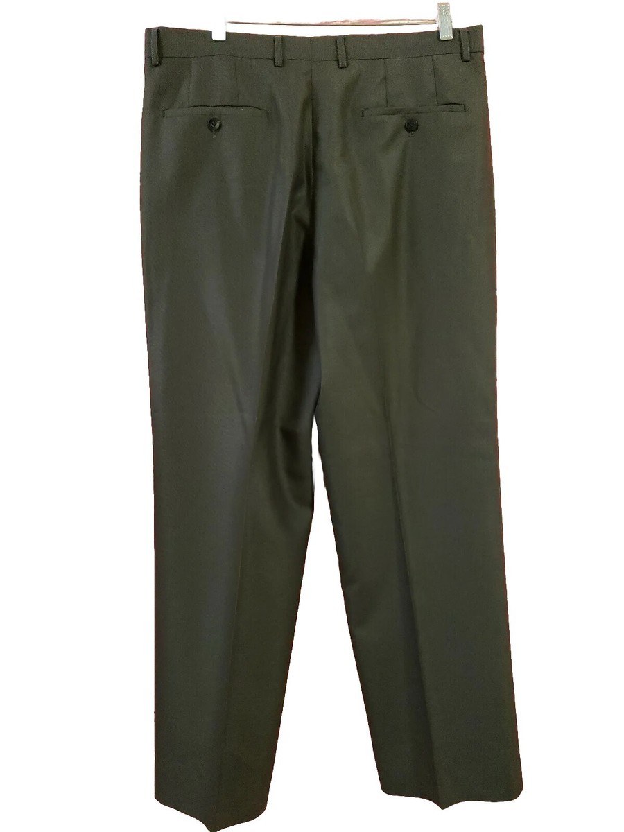 Hugo Boss ~ Angelico Italian Wool Trousers Mens Brown Pants Slacks Waist 34" #C7 View 4