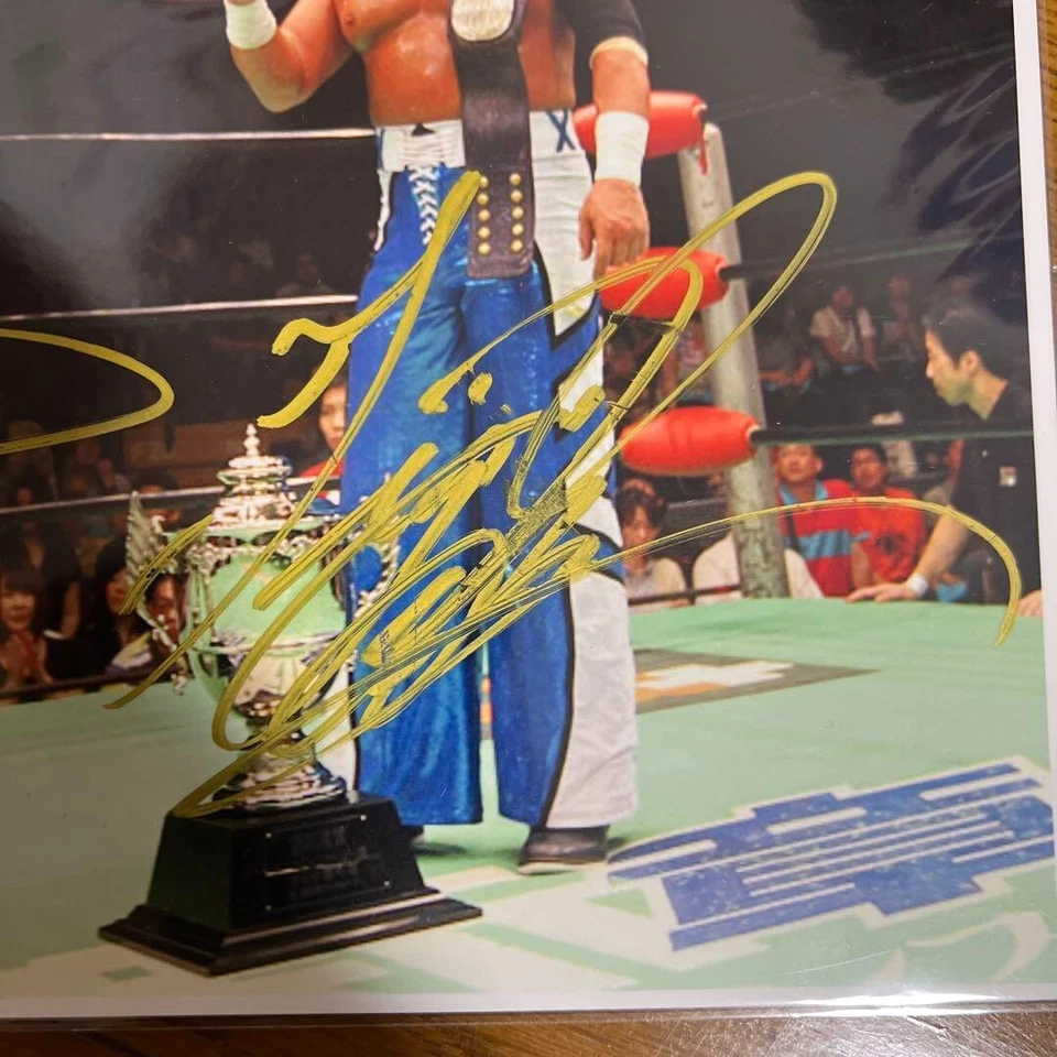 Máscara de tigre Jushin Thunder Liger A4 foto autografiada lucha libre Talent Goods 08 Foto 3 de 3